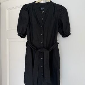 GAP Black Long Sleeve Dress with Belt